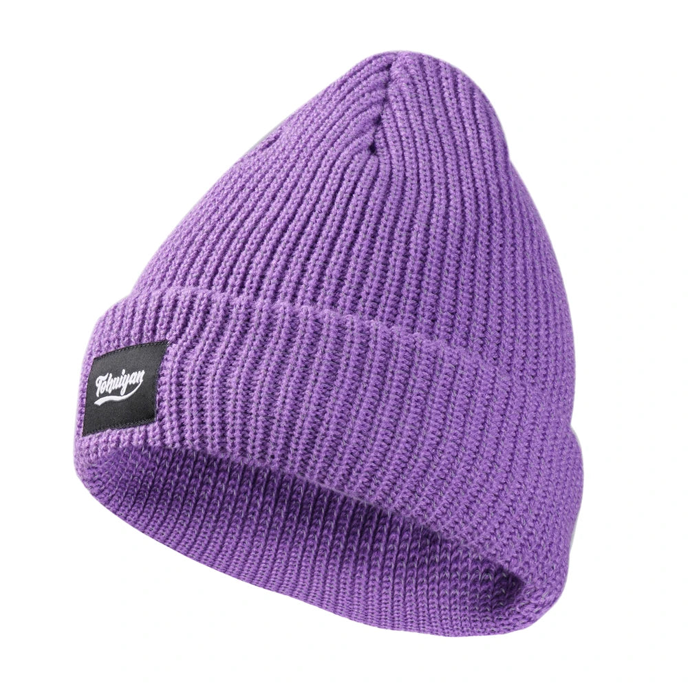 TOHUIYAN Reflective Knitted Hats Magical High Visibility Winter Warm Caps Women Men Bonnet Beanie Hat for Night Running Walking