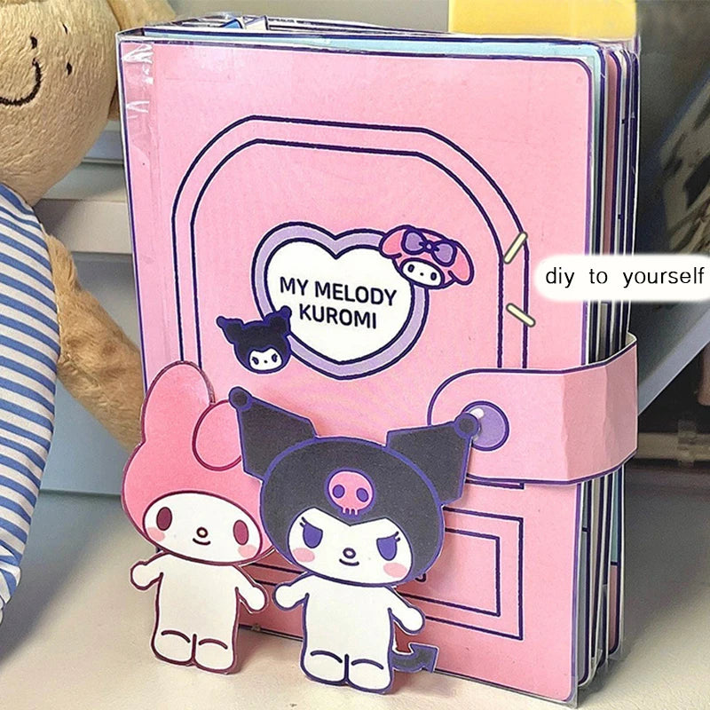 Sanrio Quiet Book Kuromi Cinnamoroll My Melody Handmade DIY Children's Toys Development Hands on Ability Girl's Birthday Gift