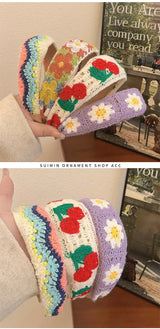 NEW Knitted Headband Bohemian Style Summer Flowers Leisure Style Handmade Head Band Hair Accessories for Women Girls