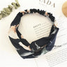 Clearance Fresh Colorful Turban Headbands Women Spring Summer Chiffon Headband Head Wrap Wide Lattice Hairband Hair Accessories