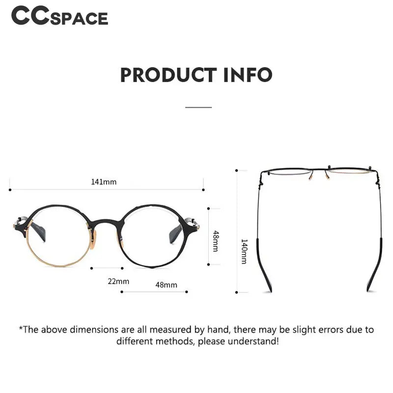 53160 Retro round pure titanium handmade glasses frame men and women irregular high-end optical frames