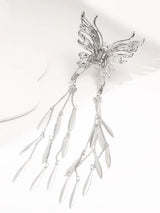 Clearance_1 Pcs Butterfly Clips Hair Silver Hair Barrettes Fluttering Tassel Hair Accessories,Non Slip Cute Hair Claw Clip for W