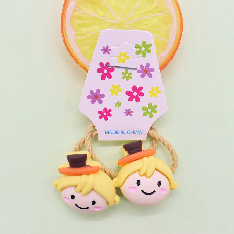 2 Pcs Lovely Little Chicken Children Elastics Hair Bands Hairpins Hair Clips Headwear Barrette Baby Girls Kids Hair Accessories