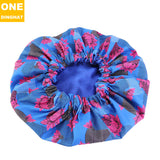 2020 New No. plus-Sized African Printing round Cap Double-Layer Satin Lining Wide Edge Nightcap Chemotherapy Hat