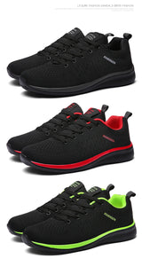 Men Running Sneakers Lightweight Athletic Shoes Classical Mesh Breathable Lace-up Outdoor Walking Shoes Male Tennis Shoes