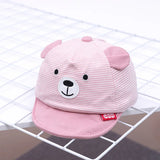 Baby Bear Baseball Cap New Spring Summer Cute Cartoon Solid Sunhat Boys Girls Cotton Snapback Caps Kid Hip Hop Fishing Hat 3-12M
