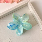 Summer Acrylic Flower Hair Clip for Women Marble Texture Hair Claws Clips Trendy Girl Hairpin Korean Hair Accessories Headwear