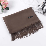 Soft Cashmere Scarf Fashion Tassel Wool Scarves Pure Color Shawl Korean Style Head Scarf Winter Neck Scarves Students