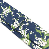 New Chic Floral Tie For Men Women 100% Cotton Beautiful Elegant Flower Necktie White Blue Narrow Skinny Wedding Casual Cravat