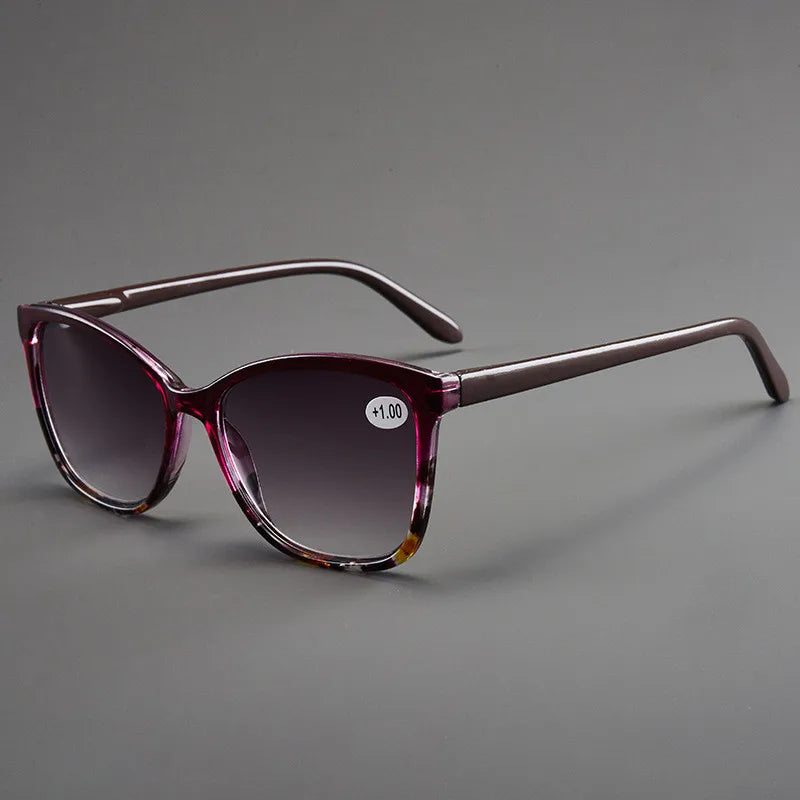 Men Women Fashion Reading Sunglasses Gray Lens Presbyopia Far-sighted Eyeglasses With Diopters Unisex +1.0+1.5+2.0+2.5+3.0