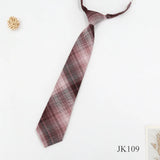 Lazy JK Ties Women Plaid Neck Tie Girls Japanese Style for Jk Uniform Cute Necktie Plaid Uniform School Accessories