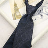 Fashion 8cm Navy Striped Neckties For Men Formal Silk Neck Tie Business Shirt Suit Cravat Tuxedo Wedding Party Daily Wear Gifts