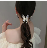 Kiss Jewelry Luxury Butterfly Hair Claw Clip Gold Plated Rhinestone Pearl Hairpin Women Korean Fashion Headwear Hair Accessories