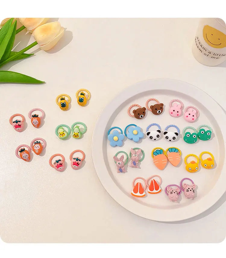 Hair Accessories Girls Bands Bandeau Cheveux Scrunchies Elastic Fille Korean Haarband Rubber Brown Children Gomas Gift Kids