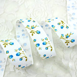 25mm Flower Printed Grosgrain Ribbons 2Meter/Lot DIY Handmade Baby Girl Headband Hairclip Bowtie Accessories Gift Box Decoration