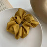 Korean Woman Big Elegant Silk Elastics Hair Band Girls Solid Color Scrunchies Hair Ties Ladies Ponytail Hold Hair Accessories