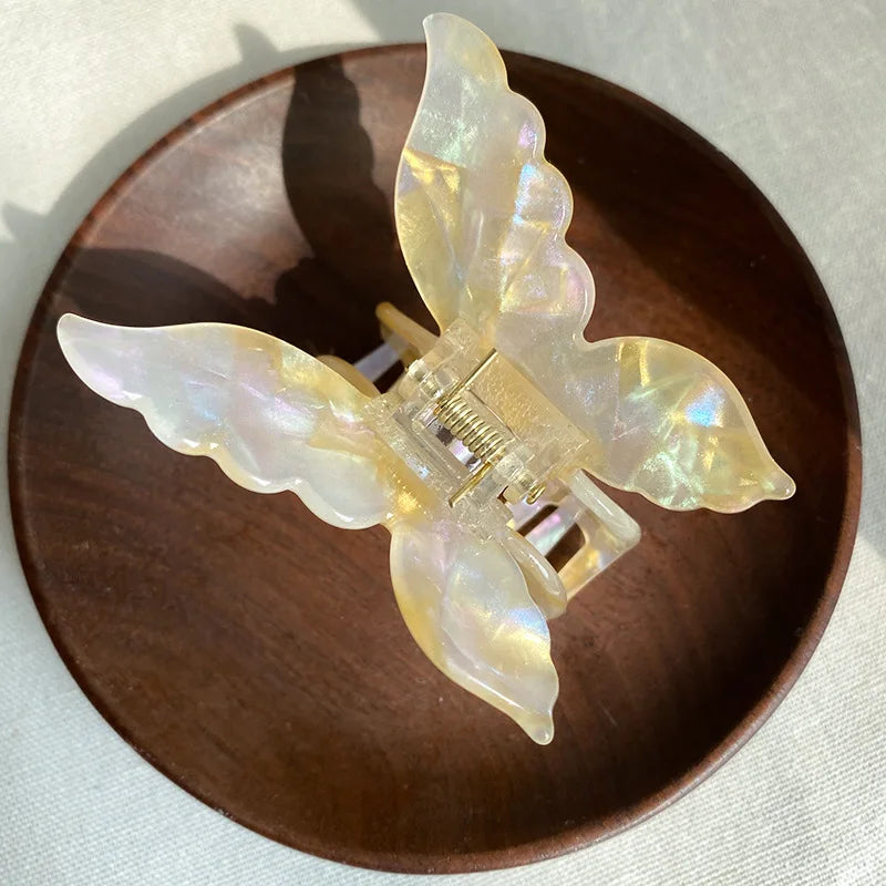 1pc Super Fairy New Style Colorful Butterfly Hair Clip Mermaid Ji Grab Clip Hair Accessories Disc Hair Grab Acetate Clip
