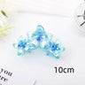 3 Head Plumeria Hair Clips Frangipani Flower Hair Claw Clip Trendy Crab Hair Claw Barrettes Hair Accessories For Girls