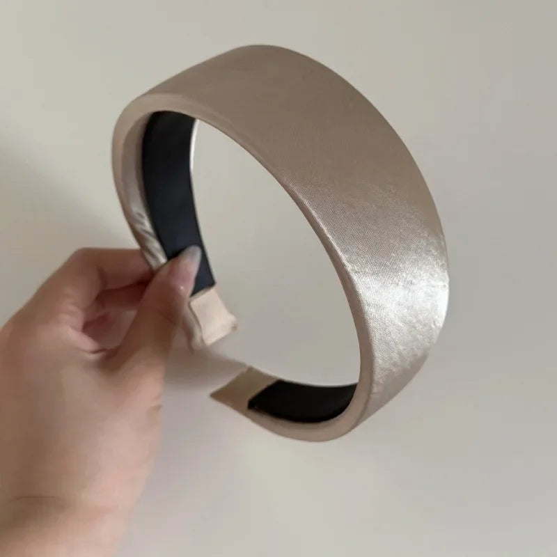 Korean Satin Wide Sponge Hairband Sweet Elegant Fashionable Versatile Professional Salon Hair Division And Fixing Hair Clip