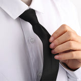 Korean Unisex Lazy New Neck Zipper Funeral Ties Security Men Women Students Uniform JK Shirts Suit Black Simple Fashion Clips