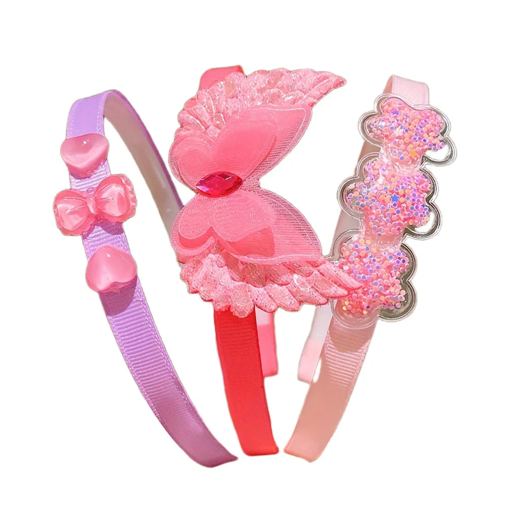 3 Pieces of Sweet Headbands for Kidsren, Suitable for Little Girls