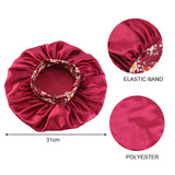 New Women's Satin Solid Sleeping Hat Night Sleep Hair Care Bonnet Nightcap Silky Shower Caps Comfortable Flower Band Unisex Cap