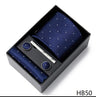 Gravatas For Men Luxury  Tie Hanky Pocket Squares Cufflink Set Necktie Box Male Brown April Fool's Day