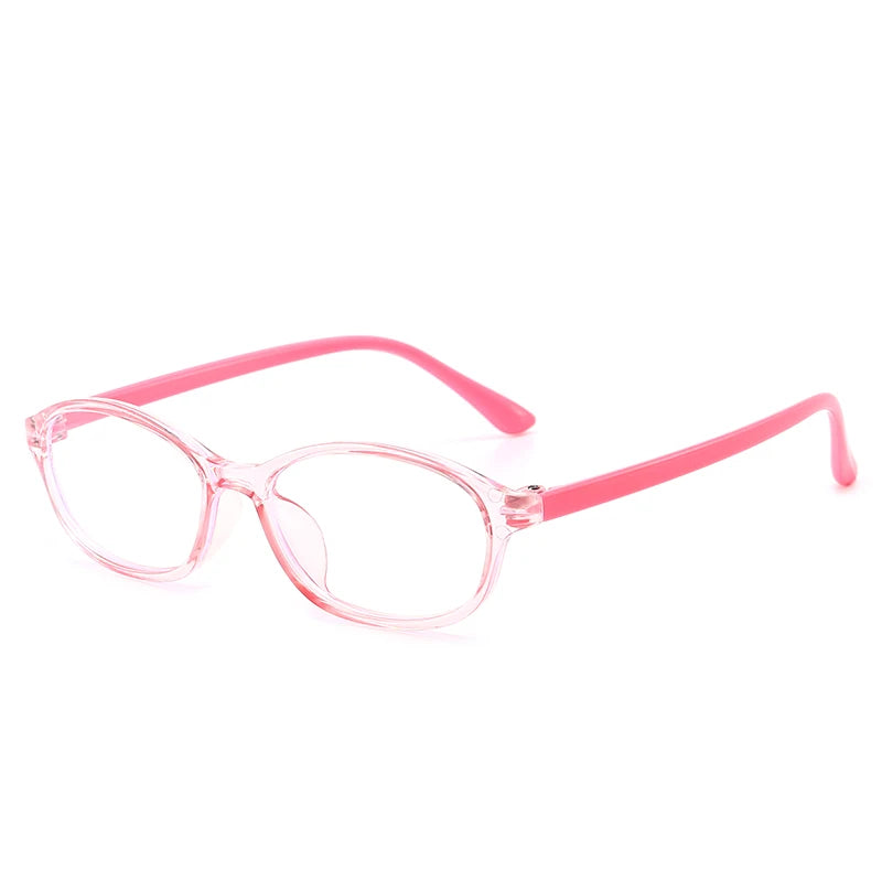 Blue Light Blocking Glasses for Kids Computer Glasses Silicone Frame Clear Lens Girl Boy Video Gaming Children Safety Eyewear