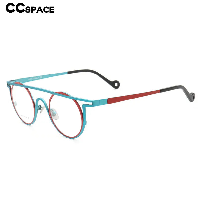 55266 Pure Titanium Glasses Frame Men Round Punk Eyewear 2022 New Male Classic Full Optical Prescription Eyeglasses Frames