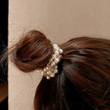Crystal Beads Hair Ties Hair Scrunchies Hair Elastics Pearl Ponytail Holders Hair Wrist Ties Bands Scrunchies Hair Accessories