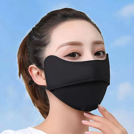 Women Men Ice Silk Sunscreen Mask Summer UV Protection Cycling Face Cover Breathable Washable Outdoor Sport Scarf Bandana