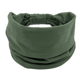 Headwrap Solid Color Knot Wide Headbands for Women Soft Cotton Sports Elastic Hair Bands Accessories Yoga Bandana Bandage