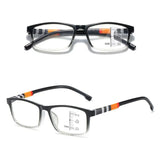 Blue Ray Blocking Anti-Blue Light Reading Glasses Multifocal Progressive Near Far Square Eyeglasses Ultralight PC