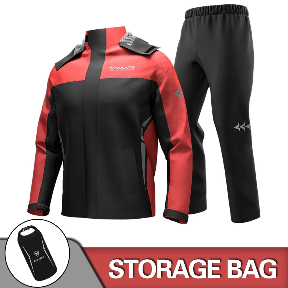 Motorcycle Raincoat Men Women Waterproof 100% Motorcycle Rider Raincoat Suit Moto Raincoat Rain Coat Jacket Pants Biker Rain Set