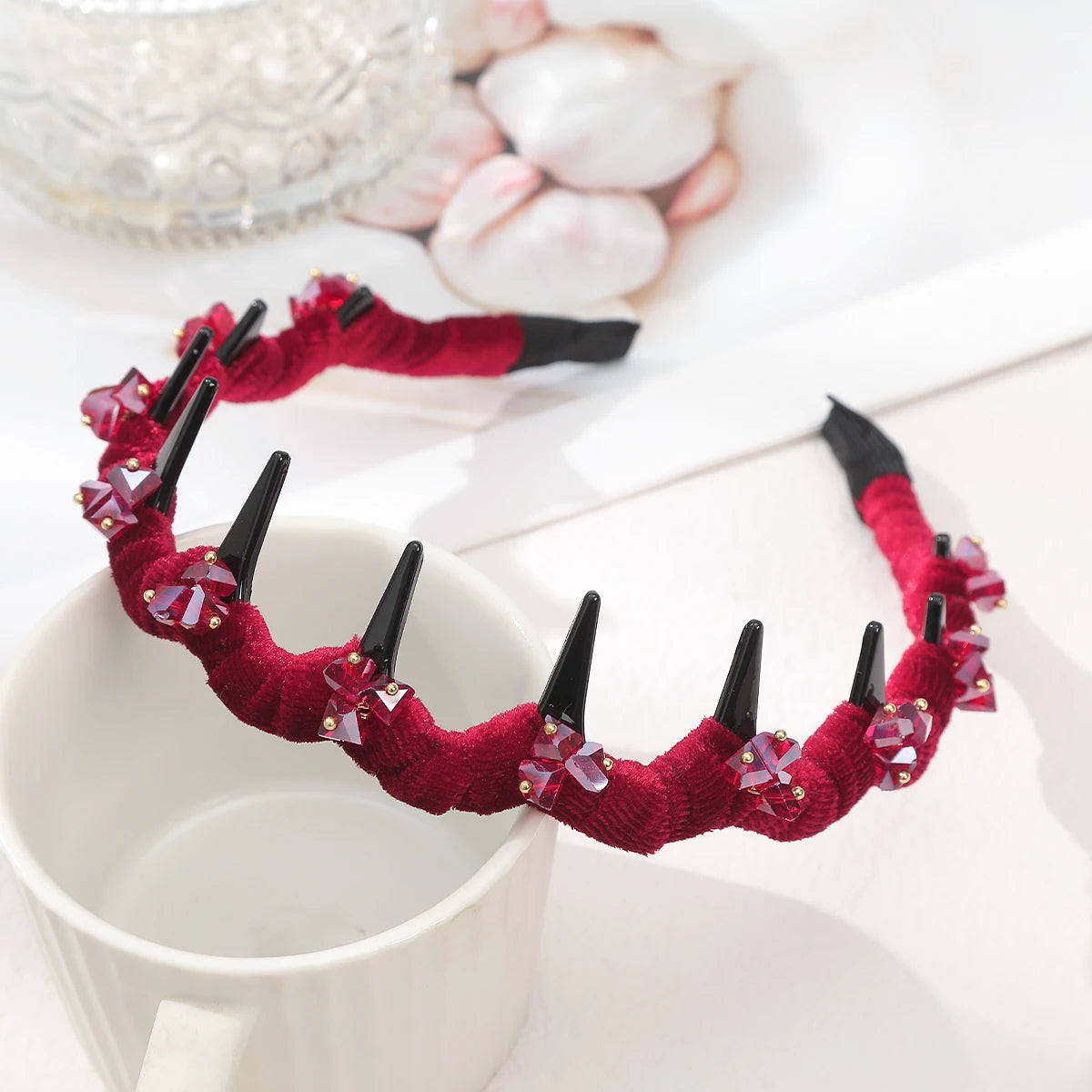 Toothed Non-slip Headbands Women Black Red Hair Hoops Bezel Headwear Ladies Korean Fashion Hair Accessories Hair Bands