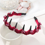 Toothed Non-slip Headbands Women Black Red Hair Hoops Bezel Headwear Ladies Korean Fashion Hair Accessories Hair Bands