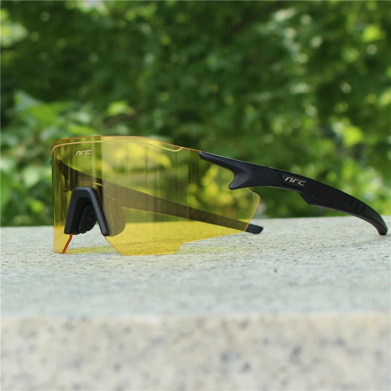 1 Lens NRC Cycling Sunglasses UV400 TR90 Sports Bicycle Glasses MTB Mountain Bike Fishing Hiking Riding Eyewear for Men Women