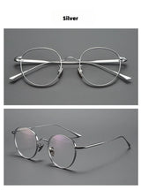 Titanium Glasses Frame Retro Round Wide-rimmed Men's Glasses Frame Anti-blue Light Optical Prescription Women Glasses Frame 835