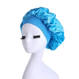 Women's Satin Solid Wide-brimmed Sleeping Hat Night Sleep Cap Hair Care Bonnet Nightcap For Women Men Unisex Cap bonnet de nuit