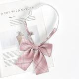 Fashion JK Bowtie Women College Student Collar Tie Cotton Plaid Bowknot Lolita Girls Adjustable Butterfly Anime Cosplay Cravat