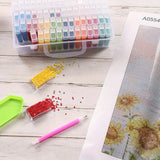 Clearance_1pc 32/40/42/48/56/64 Slots Plastic Storage Box, DIY Diamond Painting Beads Charms Jewelry Accessories Organizer Box_C