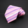 New Design Wedding Men Tie Purple Solid Striped Paisley Flower Neckties Men Business Dropshipping Groom Collar Accessories Gift