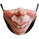 Halloween Adults Mouth Masks Funny Printed Cotton Blend Facial Expressions Washable Mascaras Face Shield Masque Facial Masks