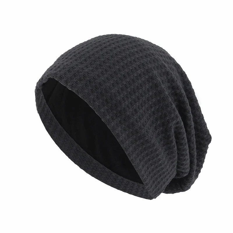 Unisex Men Women Beanie Cotton Night Sleep Cap Bonnet Chemo Hat Headwear Turban Baggy Hair Care Nightcap Pullover Hat Solid Colo