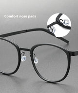 2023 Titanium Glasses Frame for Men Women Vintage Round Myopia Optical Eyewear Screwless Prescription Eyeglasses Frame Spectacle