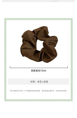 Korean Woman Big Elegant Silk Elastics Hair Band Girls Solid Color Scrunchies Hair Ties Ladies Ponytail Hold Hair Accessories