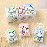 9pcs Hello Kitty  Sanrio Tissue  Pochacco Kawaii Cartoon Printed Handkerchief Cute Girl Portable Toilet Paper Girly Gift