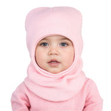 Winter Baby Knitted Hat for Girls Boys Warm Ears Neck Kids Bonnet Hat Scarf One-Piece Children Beanie Baby Cap 1-5Y