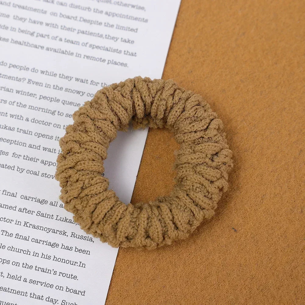 10-50pcs New Korean Woman Big Elegant Elastics Hair Band Solid Color Scrunchies Hair Ties Ladies Ponytail Hold Hair Accessories