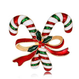 Christmas brooch apple snowflake bow cane candy ice cream gift pine cone pin men and women accessories